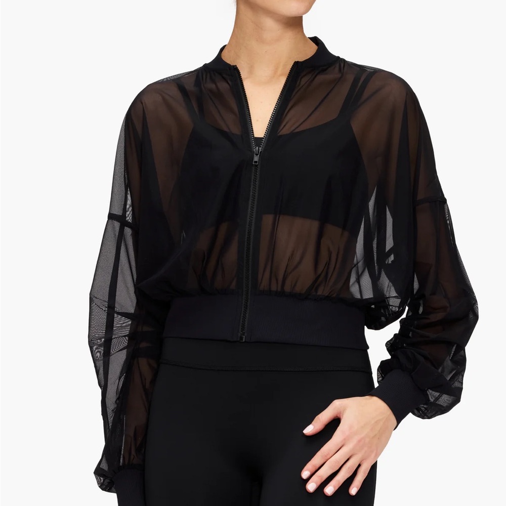 Lanston Sport Mesh Bomber Jacket – Black, Nearly New